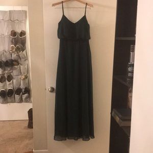 Medium emerald green birdy grey dress